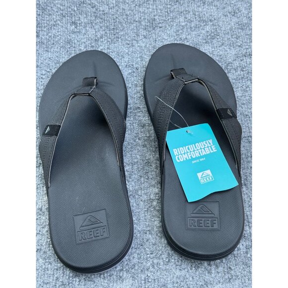 Reef Mens Flip Flops Size 11 Black  Cushion Phantom Synthetic Upper & Outsole - Picture 15 of 16